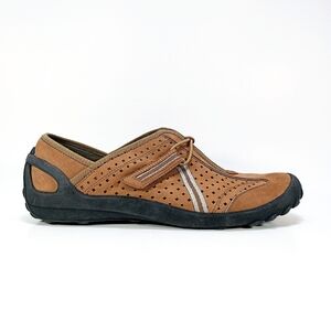 Clarks Privo Tequini Womens 11 Brown Nubuck Leather Quick Strap Close Shoes